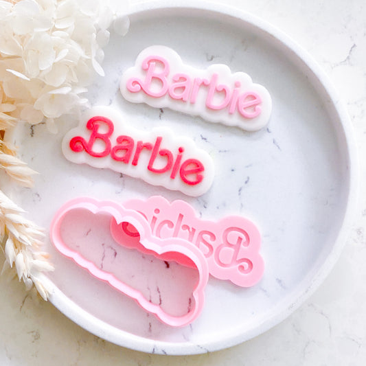 "Barbie Logo" - Cookie Cutter & Stamp