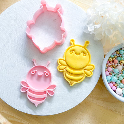 "Happy Bee" - Cookie Cutter & Stamp