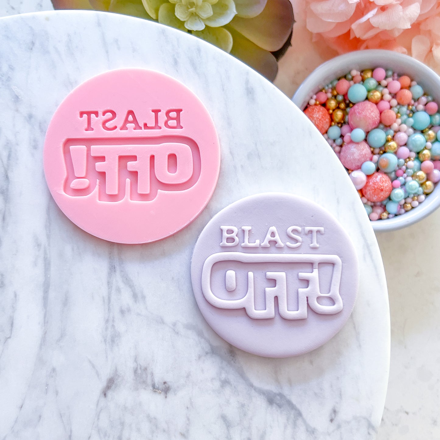 Blast Off #2 Fondant Stamp