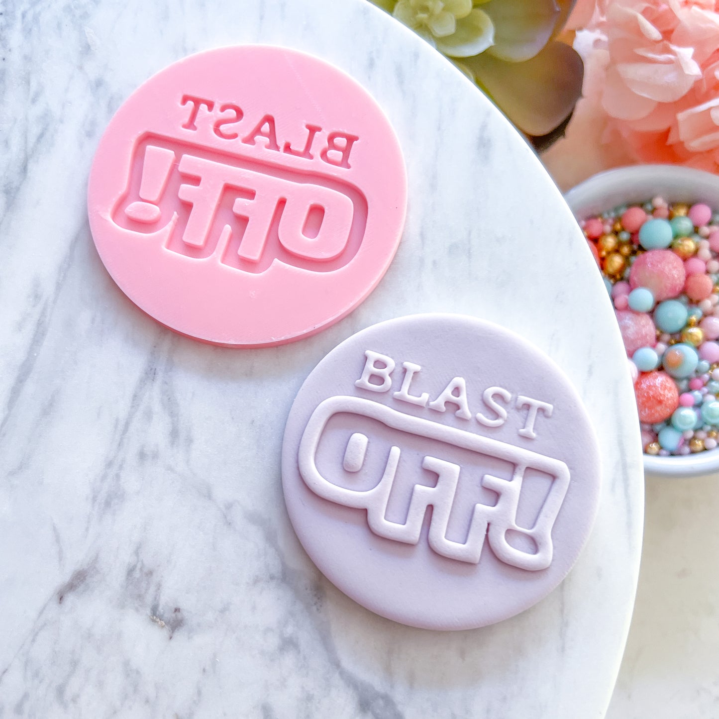 Blast Off #2 Fondant Stamp