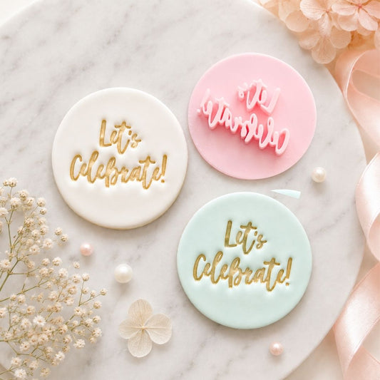 "Let's Celebrate #2" - Fondant Stamp