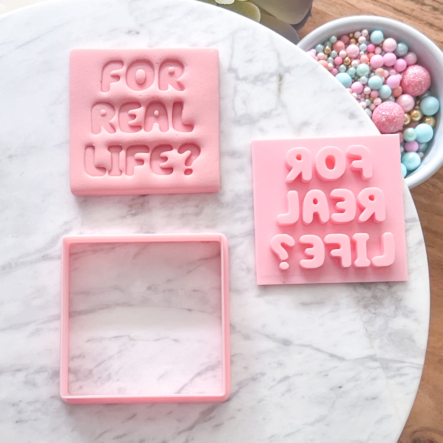 "For Real Life?" - Cookie Cutter & Stamp