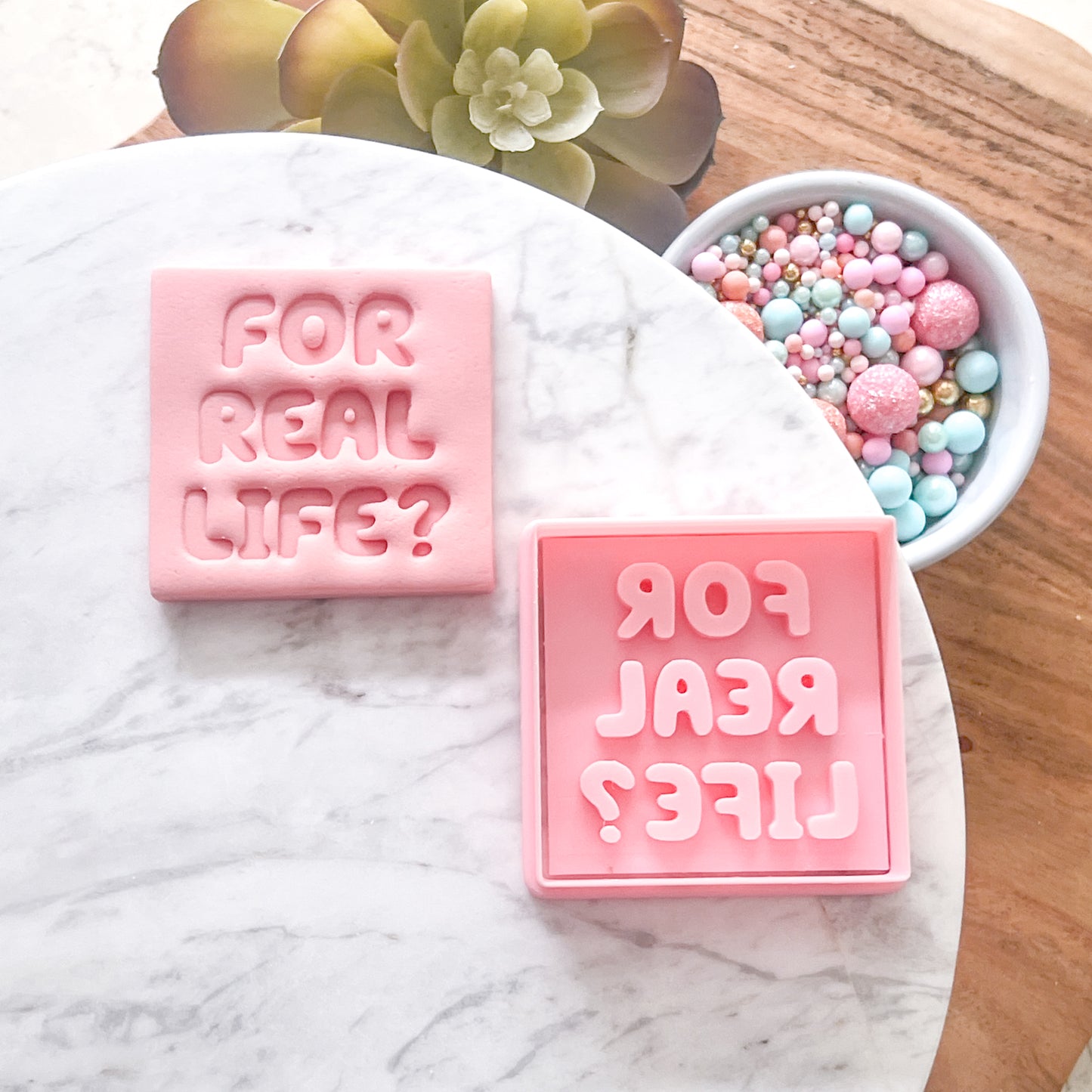 "For Real Life?" - Cookie Cutter & Stamp