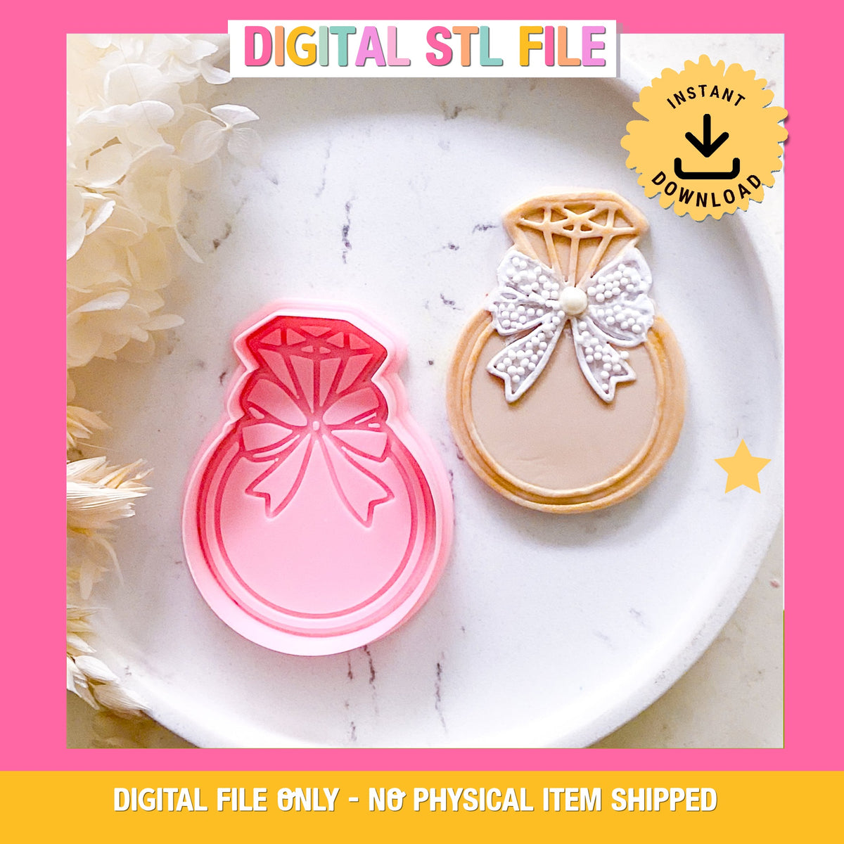 "Ring with Bow" - Cookie Cutter & Stamp