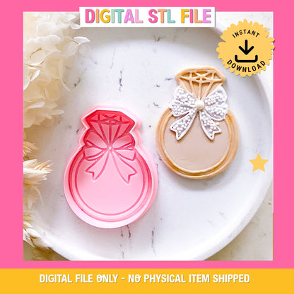 "Ring with Bow" - Cookie Cutter & Stamp