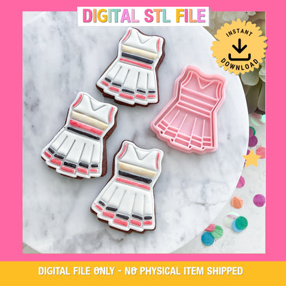 "Cheerleader Dress" - Cutter & Stamp Set