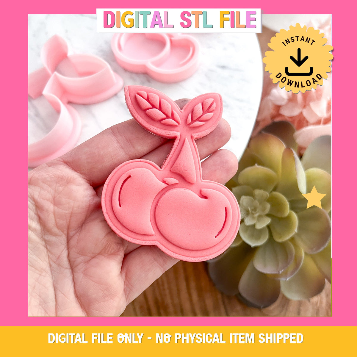 "Cherry Bunch" Cookie Cutter & Stamp