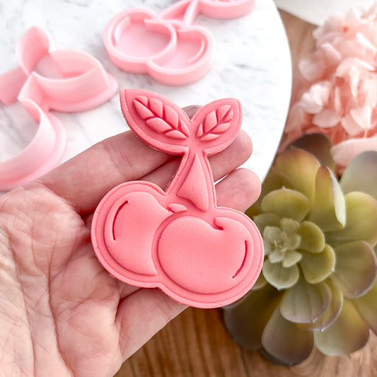 "Cherry Bunch" Cookie Cutter & Stamp