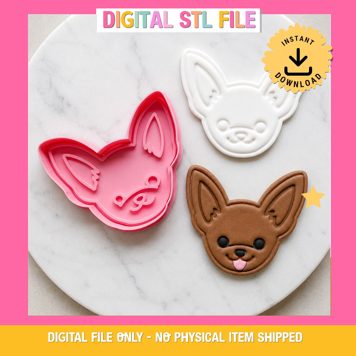 Chiwauwa Cookie Cutter & Stamp