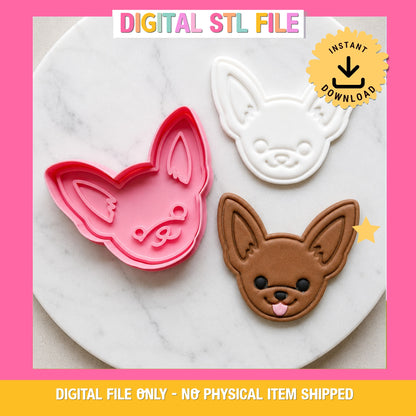 Chiwauwa Cookie Cutter & Stamp