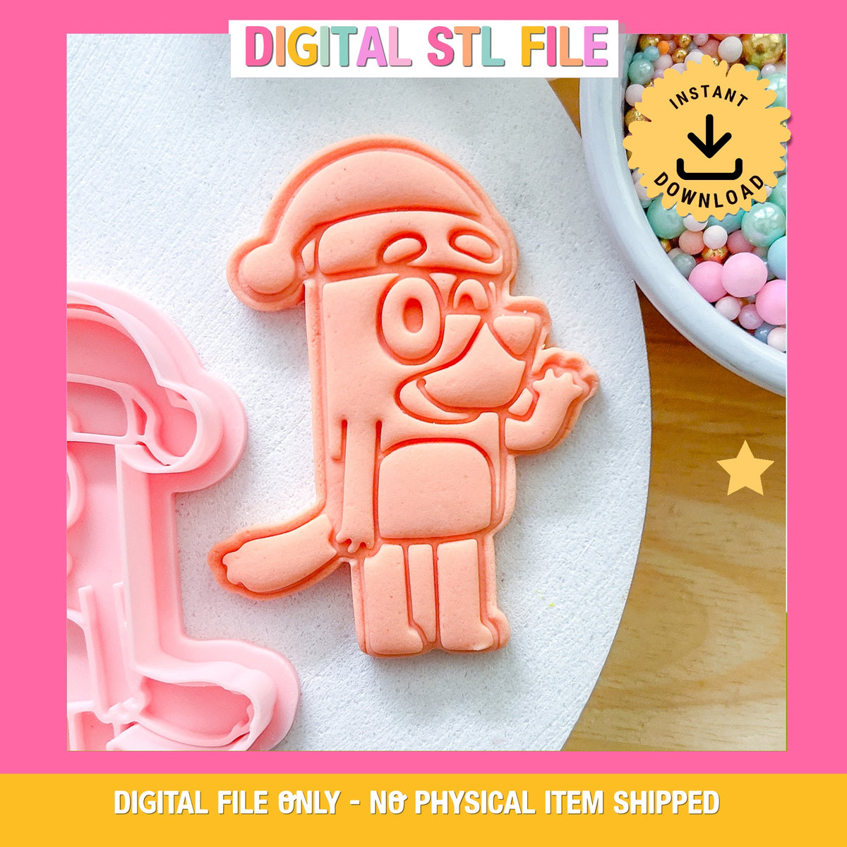 "Christmas Bluey" - Cookie Cutter & Stamp