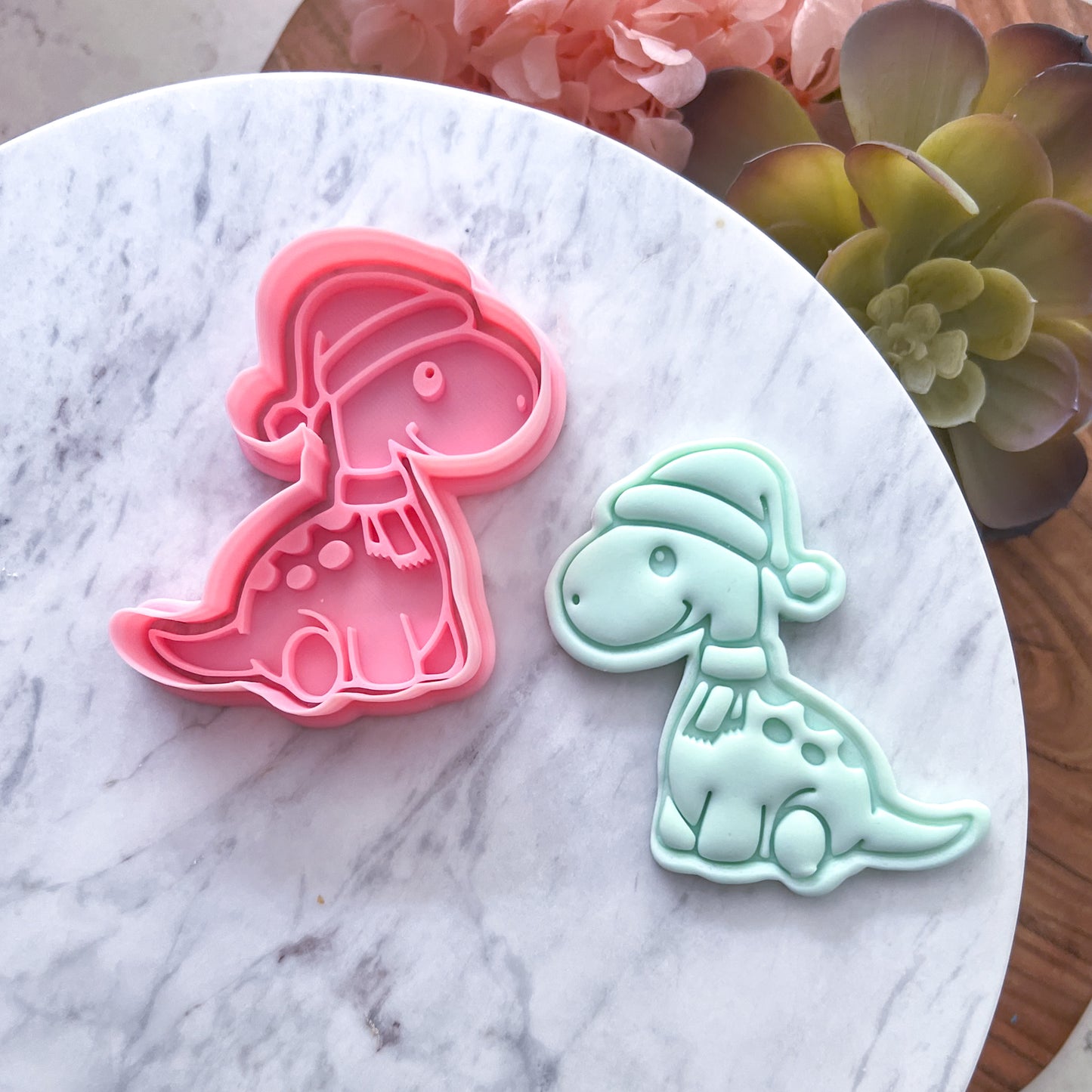 "Christmas Dino" Cookie Cutter & Stamp