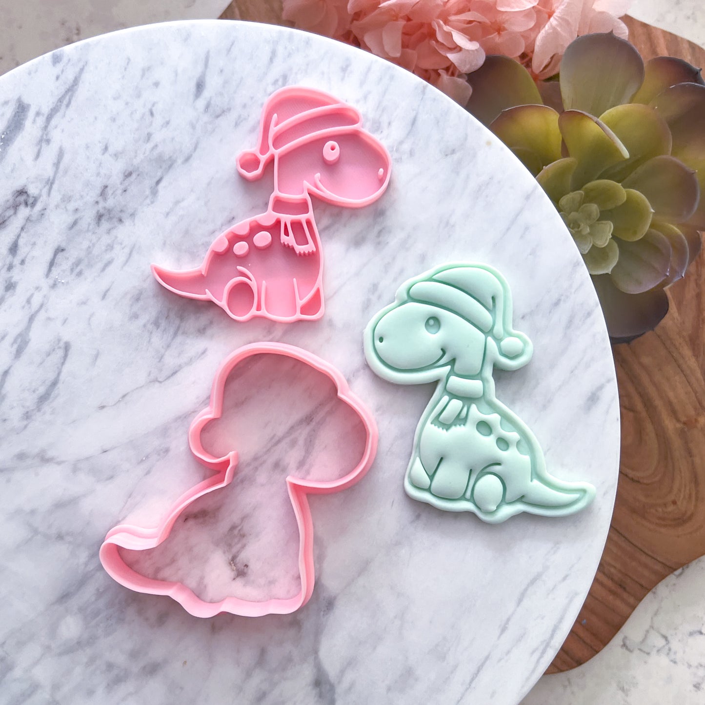 "Christmas Dino" Cookie Cutter & Stamp