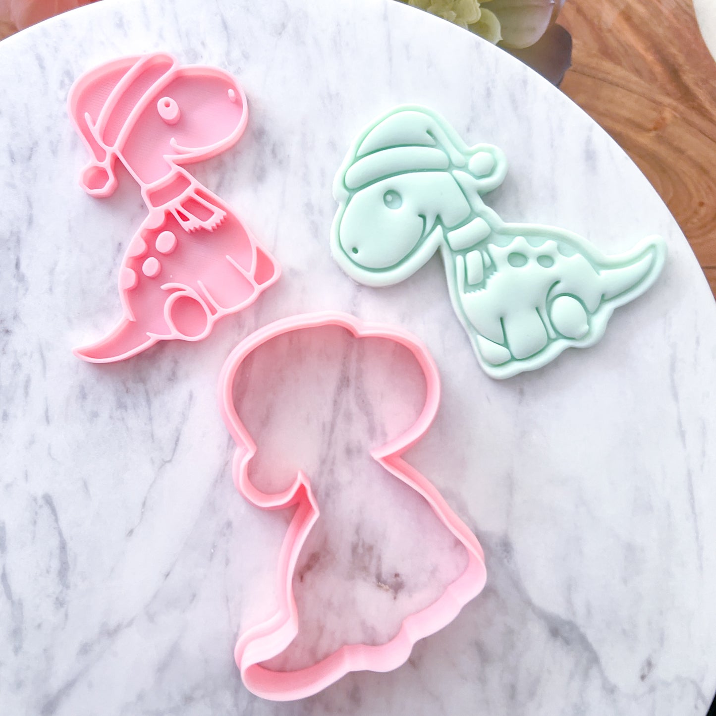"Christmas Dino" Cookie Cutter & Stamp