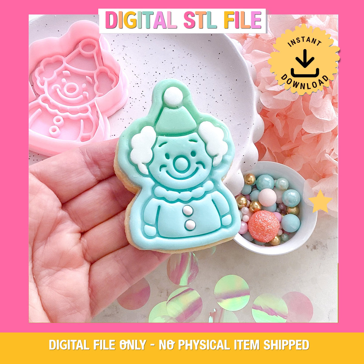 "Circus Clown" - Cookie Cutter & Stamp