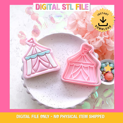 "Circus Tent" - Cookie Cutter & Stamp