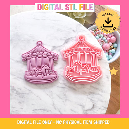 "Carousel "Cookie Cutter & Stamp