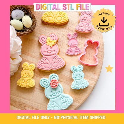 Cute Bunny - Cutter & Stamp