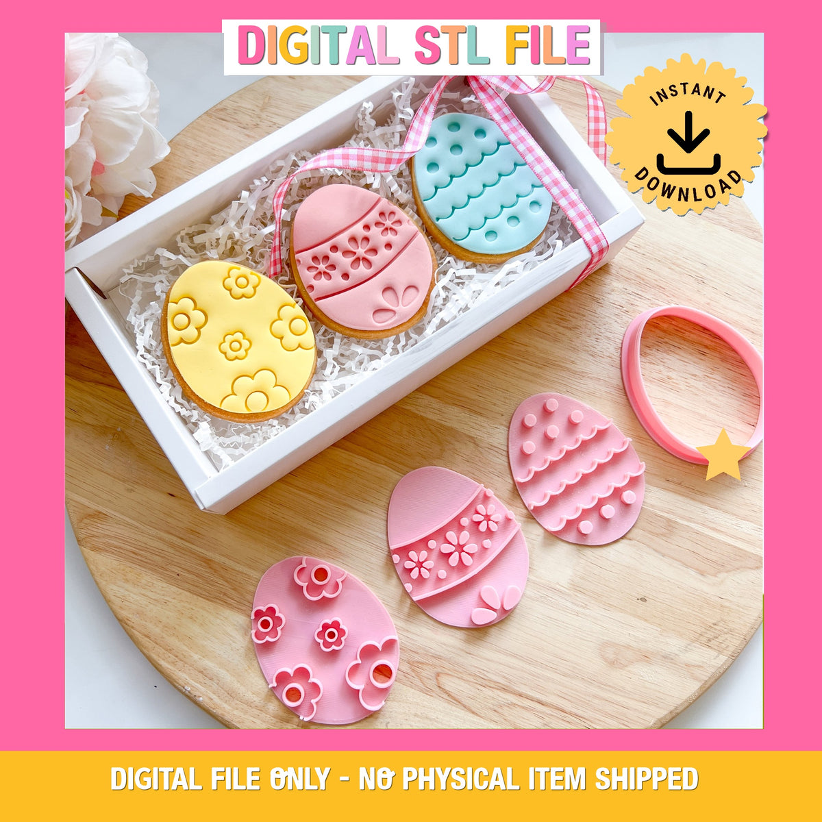 "Easter Egg Set" - Cutter & Stamp (4pc)