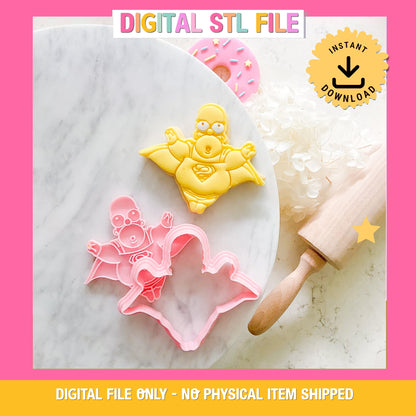 "Super Homer" Cookie Cutter and Stamp Set