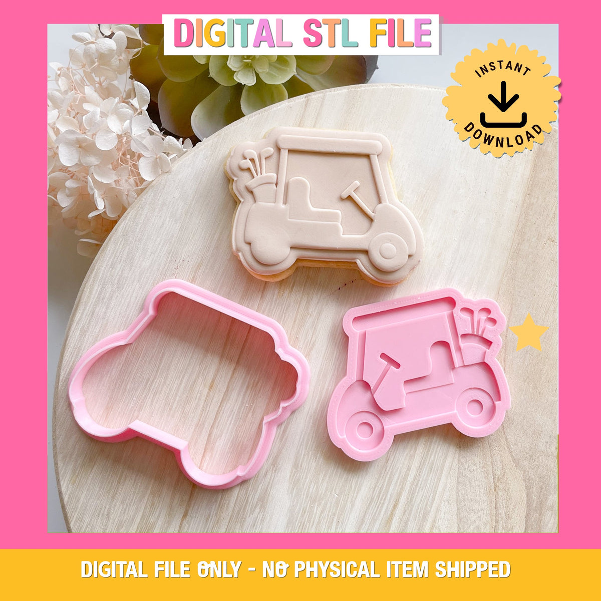 "Golf Cart" - Cookie Cutter & Stamp