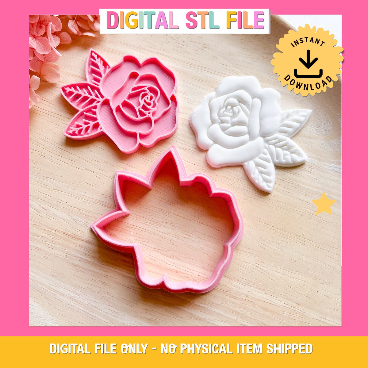 "Midi Rose" Cookie Cutter & Stamp