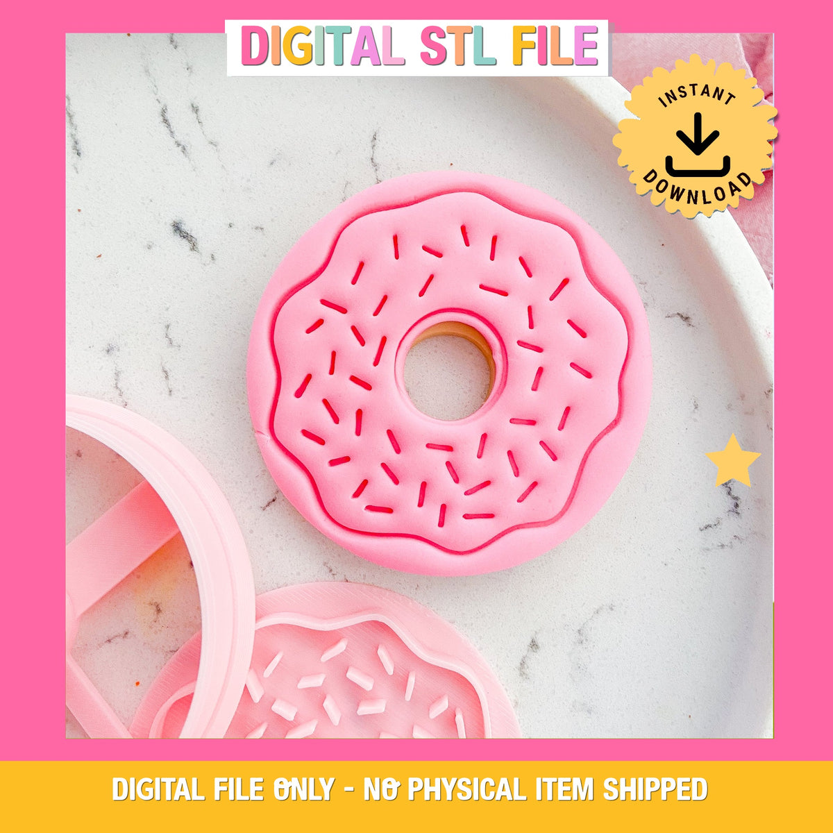 "Cartoon Donut" Cutter & Stamp Set