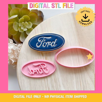 "Ford Logo" - Cookie Cutter & Stamp