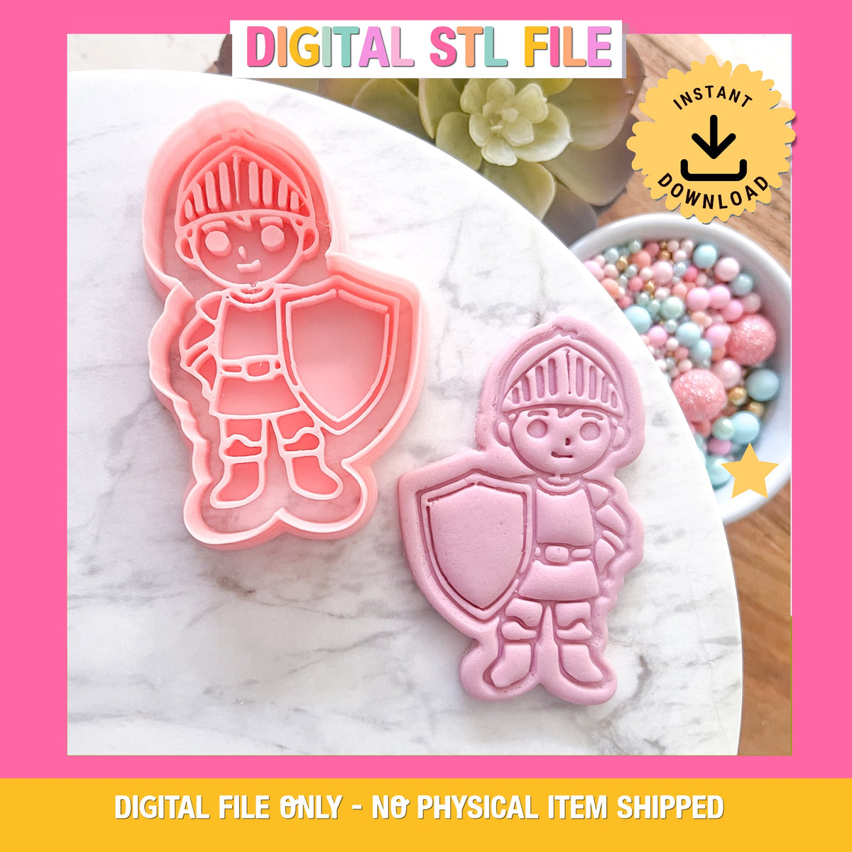 "Cute Knight" - Cookie Cutter & Stamp