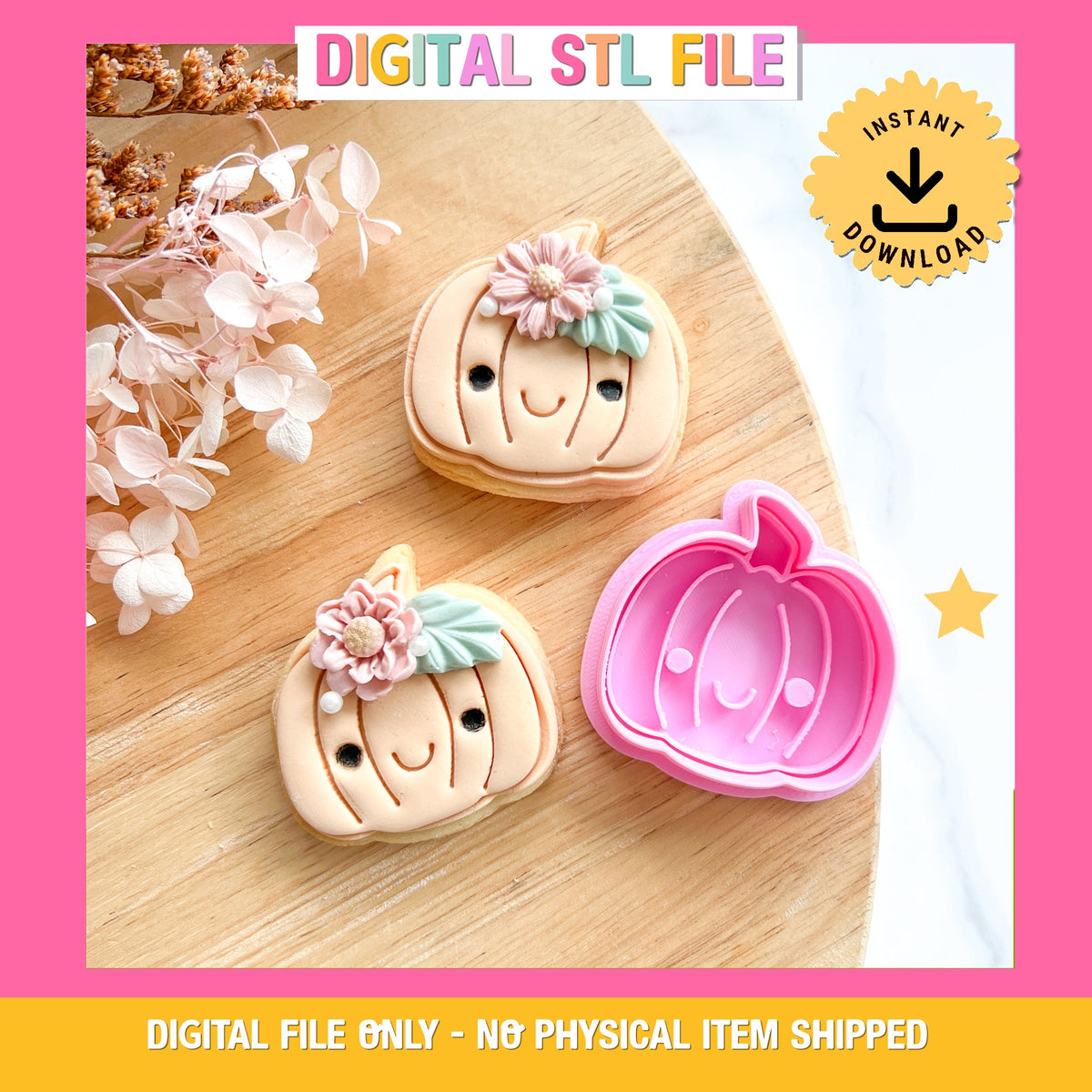 "Cute Pumpkin" Cutter & Stamp - Midi Size