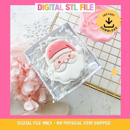 "Cute Santa" Cookie Cutter & Stamp