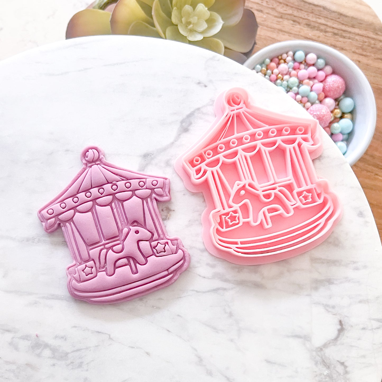 "Carousel "Cookie Cutter & Stamp