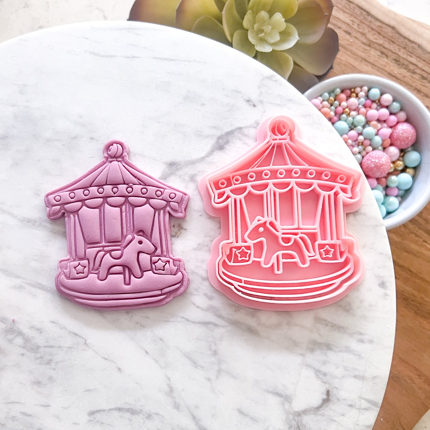 "Carousel "Cookie Cutter & Stamp