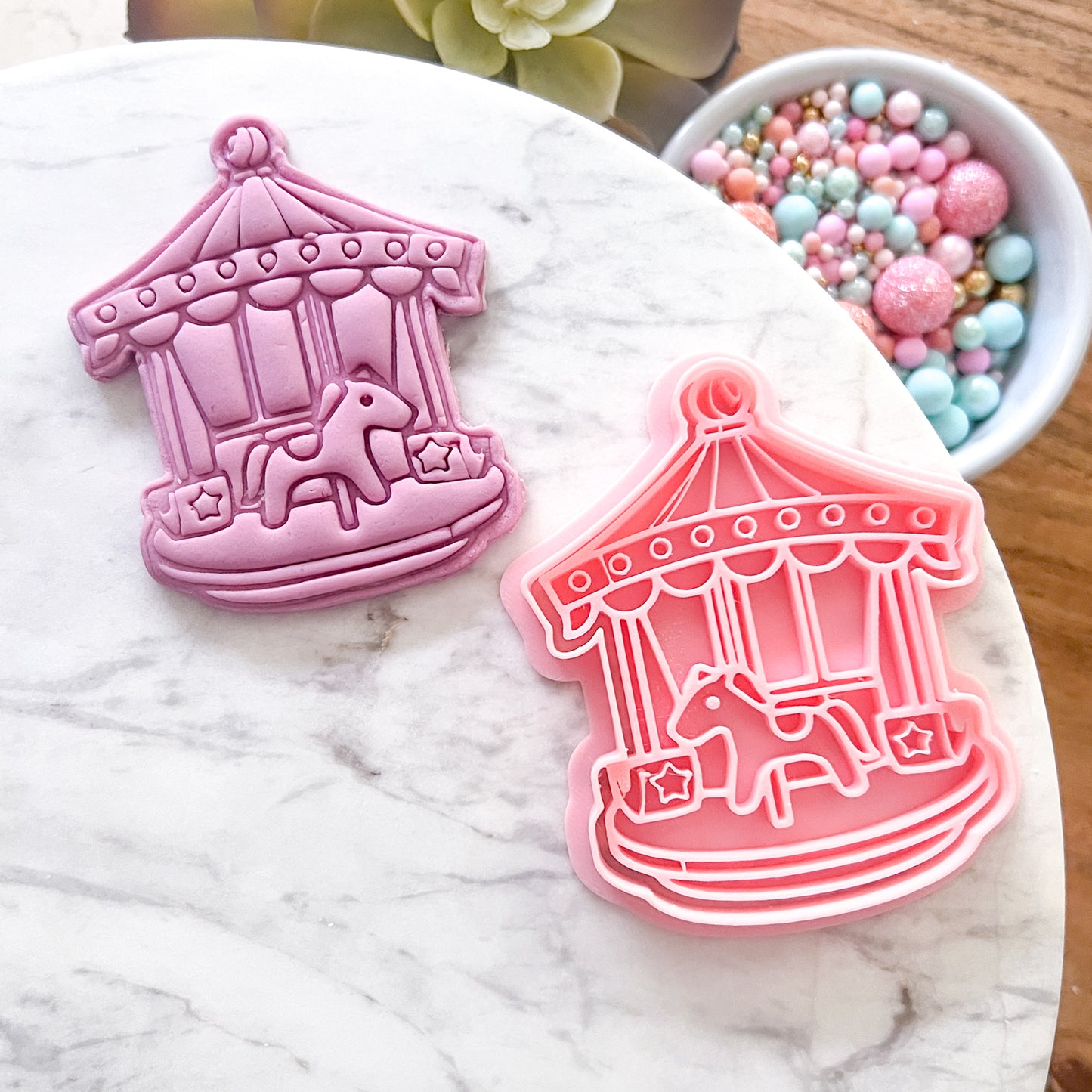 "Carousel "Cookie Cutter & Stamp
