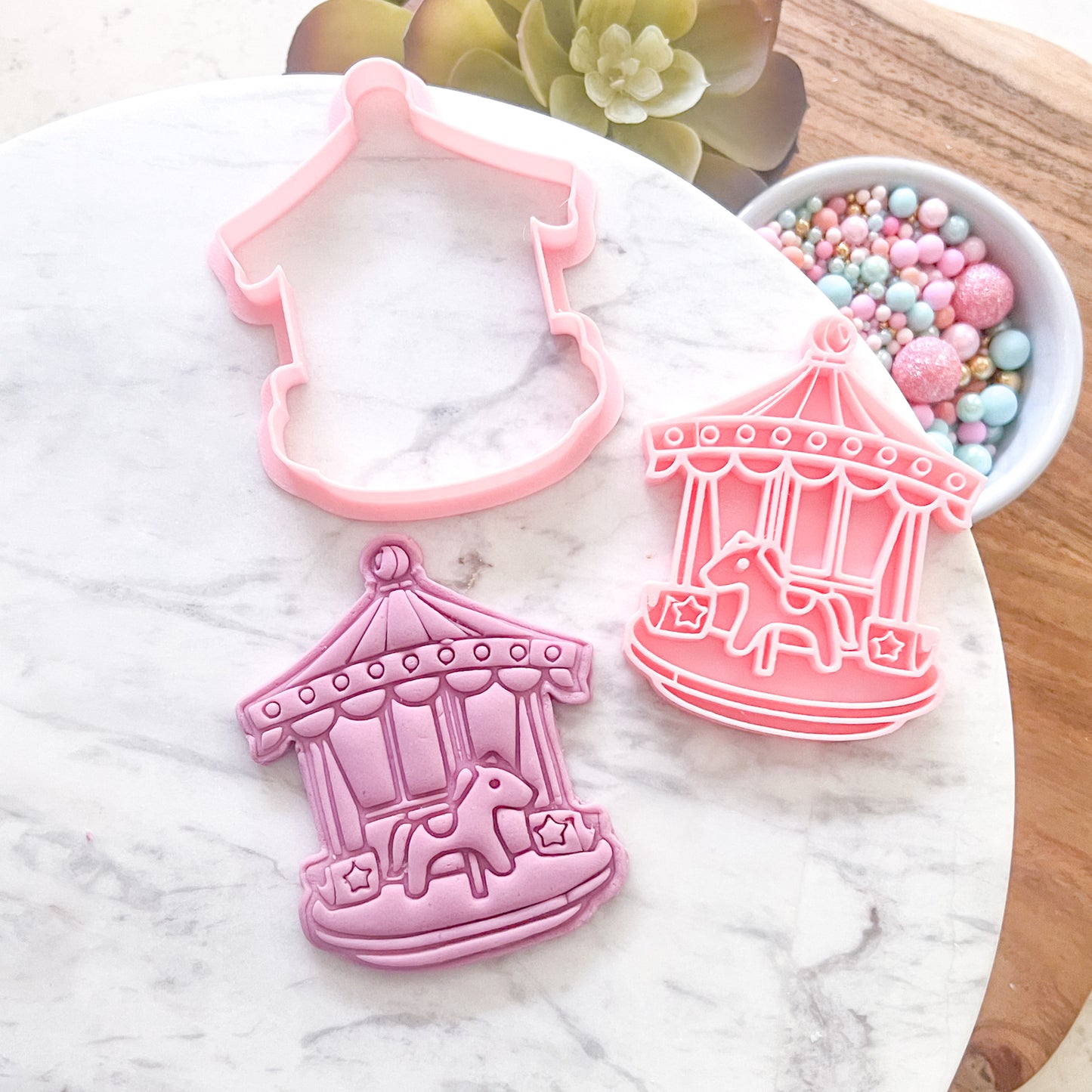"Carousel "Cookie Cutter & Stamp