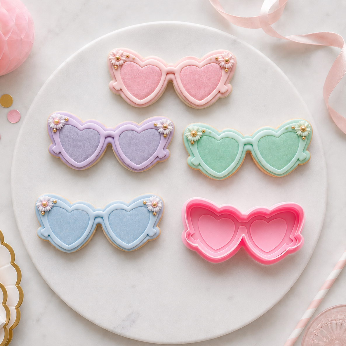 "Heart Sunnies" - Cookie Cutter & Stamp