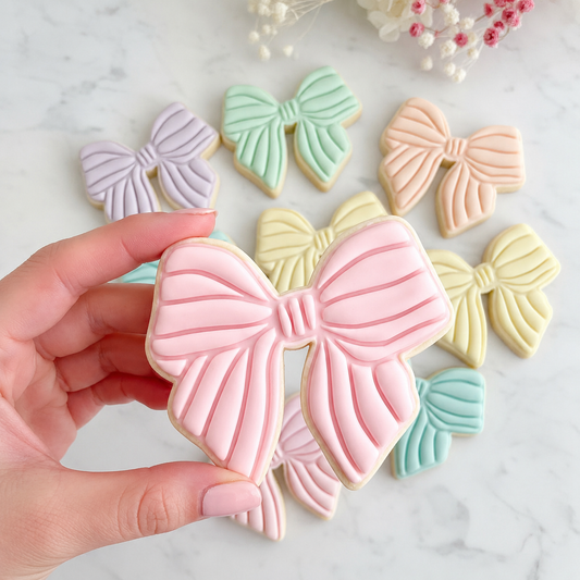 "Striped Bow" - Cookie Cutter & Stamp