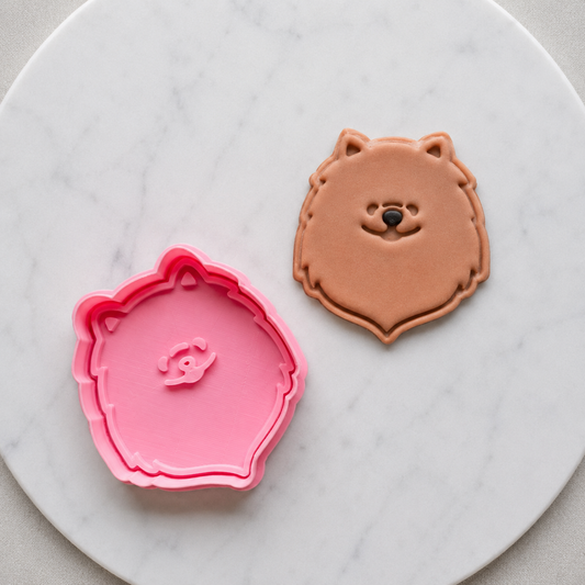 Pomeranian Cookie Cutter & Stamp