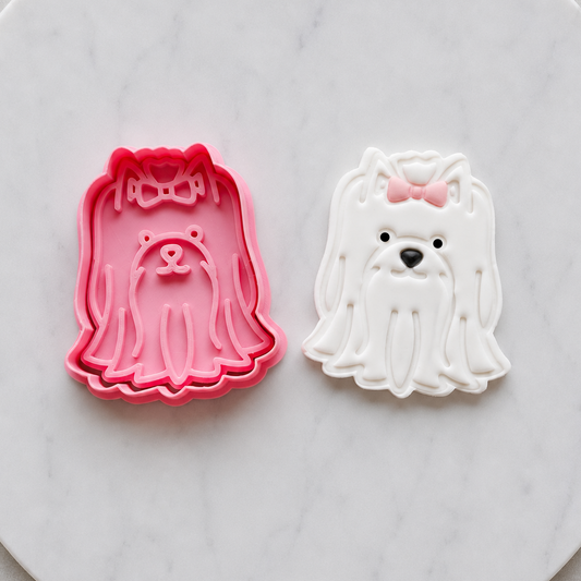 Maltese Cookie Cutter & Stamp