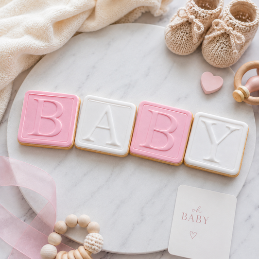 "Baby Blocks" Cookie Cutter & Stamp (4 pc)