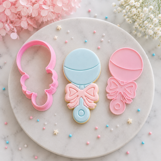 "Baby Rattle" Cutter & Stamp