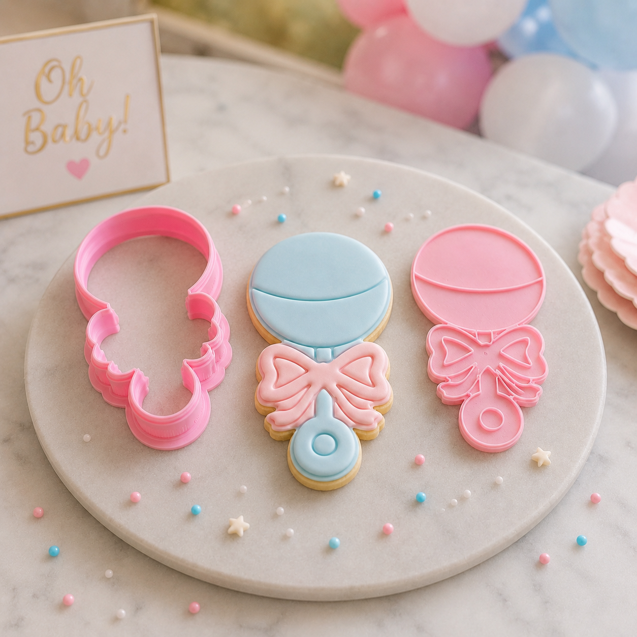 "Baby Rattle" Cutter & Stamp