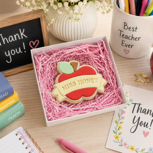 "Apple with Sash" - Cookie Cutter & Stamp