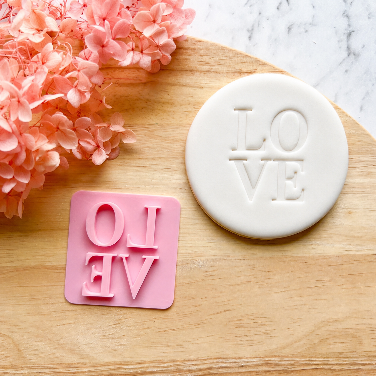 "Stacked Love" Fondant Stamp