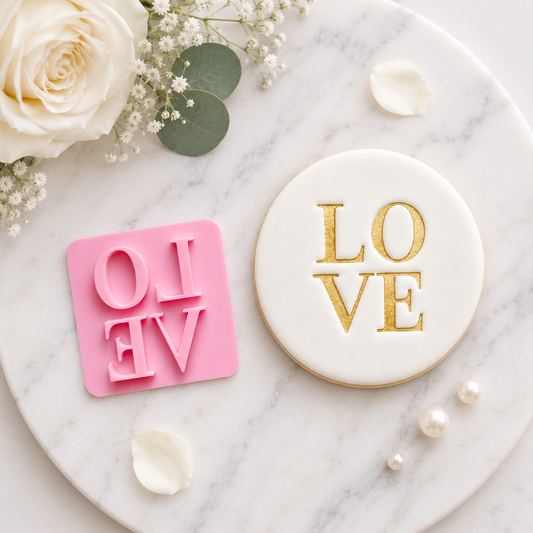 "Stacked Love" Fondant Stamp