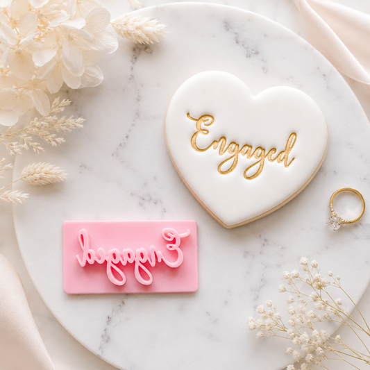 "Engaged" - Fondant Stamp