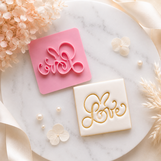 "Flowery Love" Fondant Stamp