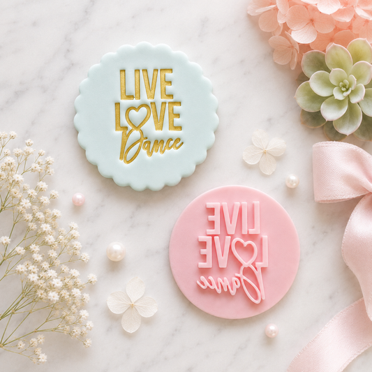 "Live Love Dance" - Fondant Stamp