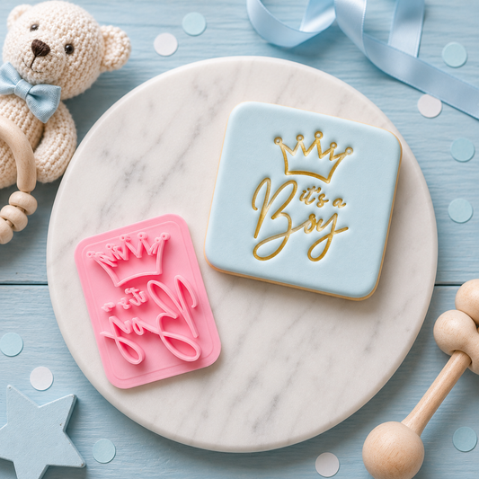 "It's a Boy Crown" Fondant Stamp
