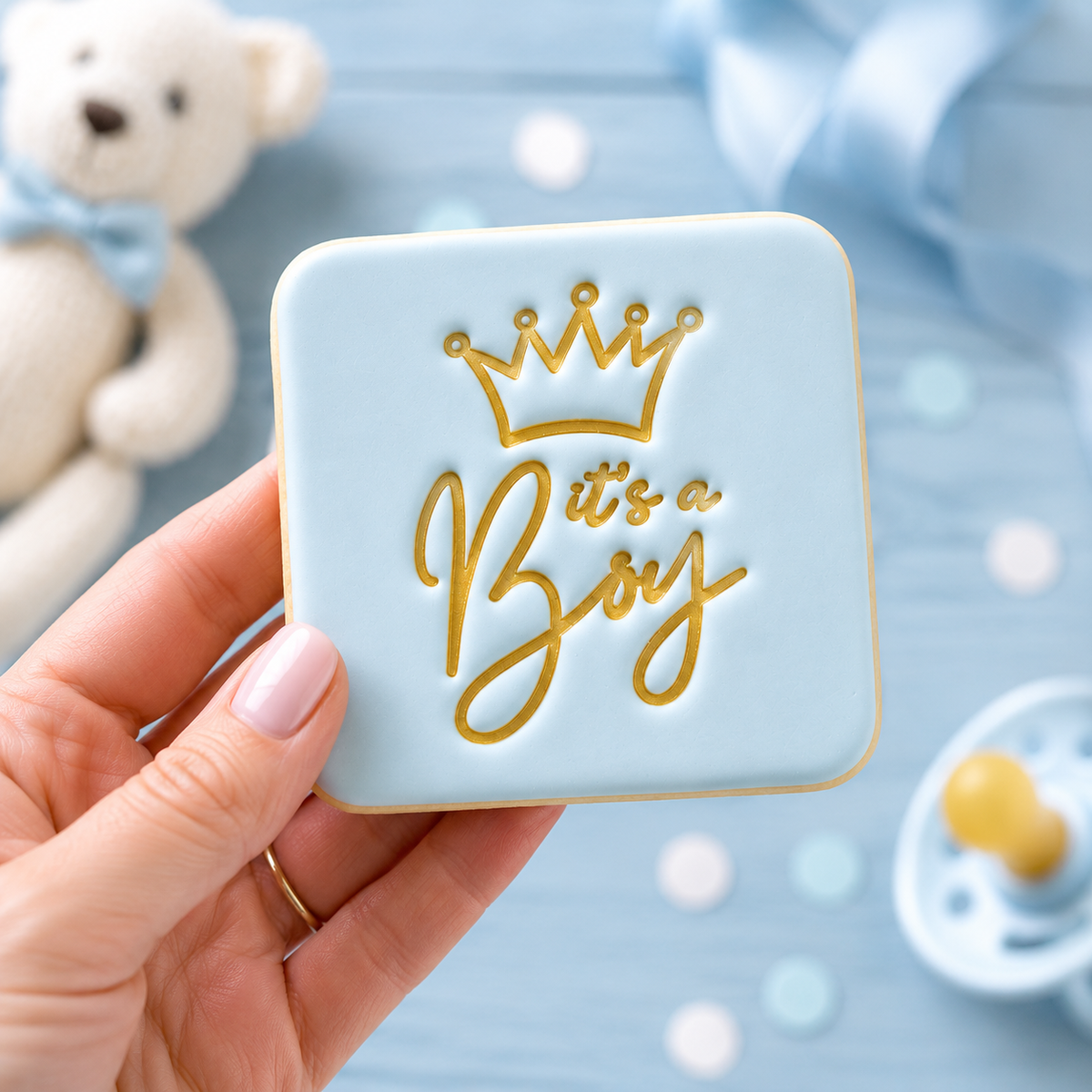 "It's a Boy Crown" Fondant Stamp